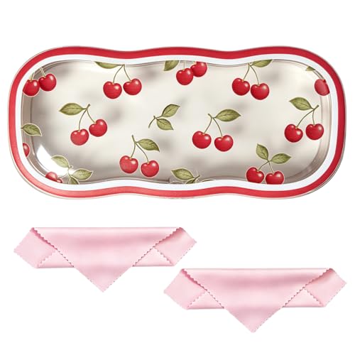 Image of Glasses Case Hard Shell, Clear Eyeglass Case, Cute Holder for Sunglasses and Reading Glasses
