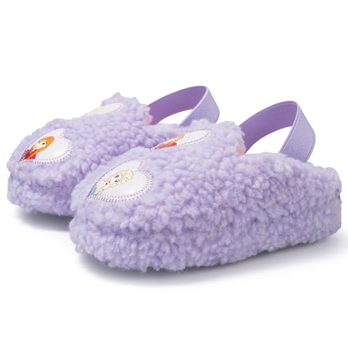 Disney Anna and Elsa Sherpa Scuff Slipper - 13/1