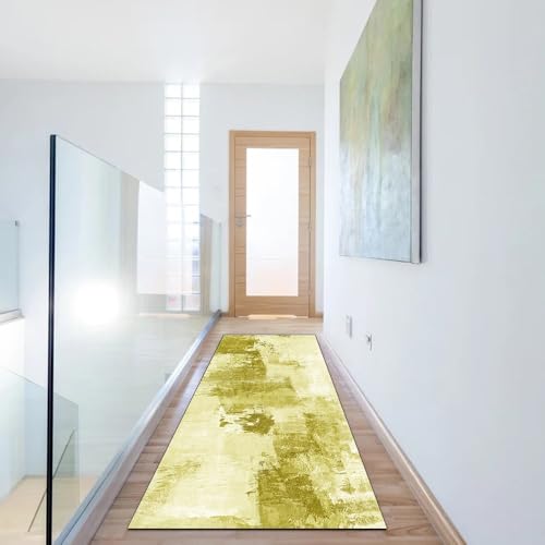 Alfombra antideslizante para pasillo que evita resbalones en la cocina con tela abstracta 6