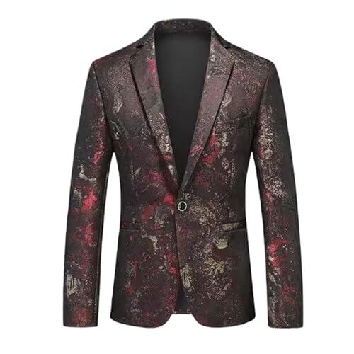 Veste de costume jacquard homme blazer mariage bal party business