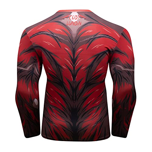 Red Plume® Winter Warrior Men's Compression Sport Fitness Printing Shirt, Long Sleeve T-Shirt2