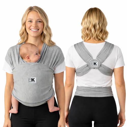 Image of Original Baby K'tan Baby Carrier: #1 Easy Pre-Wrapped, Soft, Slip-On, No Rings, No Buckles | 5 in 1 Baby Sling Gift | The Best Hands Free Infant Wrap for Newborn to Toddler up to 35lb | Heather Grey