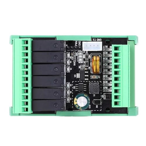 Placa PLC FX2N-14MR con alimentación 24V y base analógica integrada de 0-10V 2