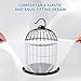 NAFJYR 2 Pcs Bird Cage Netting Seed Catcher, Reusable Large Stretchy Nylon Bird Cage Skirt for Prevent Scatter and Mess (White)