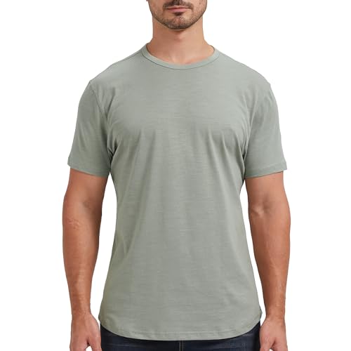 netdraw-Mens-Curved-Hem-100-Slub-Cotton-T-Shirt-Premium-Casual-Stylish-Soft-Crewneck-Tee