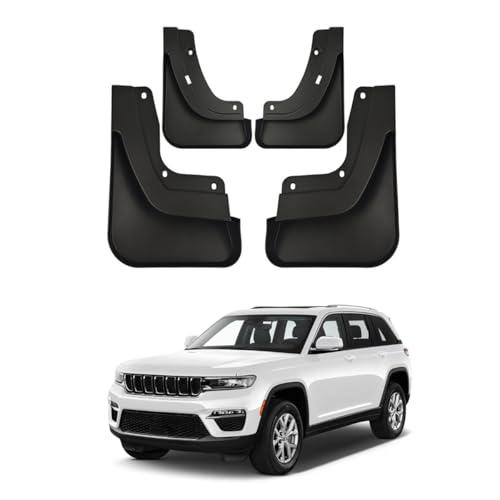 Image of Mud Flaps Compatible with 5th Gen Jeep Grand Cherokee 2022 2023 2024 No Drilling Required All Weather Mud Splash Guards Front Rear 4Pc