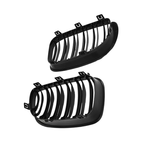Rejilla de parachoques delantero negro brillante para Serie 1 E81 E82 E87 E88 de doble listón 6
