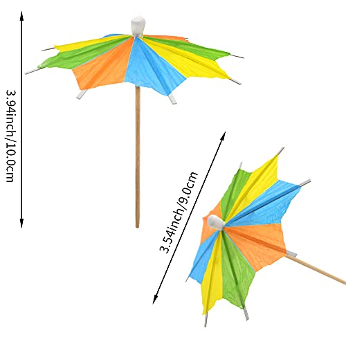 Bilipala 50 Pcs Colorful Paper Umbrellas, Cocktail Parasol Picks, Cupcake Toppers Picks #TOP5
