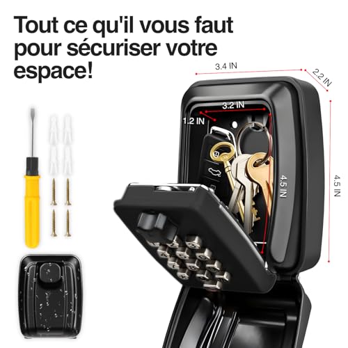 Coffre à Clés Étanche LDS V3 à Code Réinitialisable 12 Chiffres