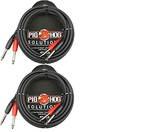 Câble Double Mono Mâle 6,35 Mm (1/4") - 3 M - Pig Hog PD-21410 - Pour Instruments, Audio - 8