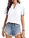 KKJ Womens Tops Lace V Neck T Shirts Ruffle Short Sleeve Blouses 2026 Summer Spring Cute Boho Beach Vocation Trendy Clothing White