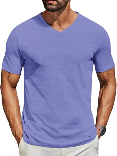 3/5 Pack Mens T Shirt Short Sleeve V-Neck Soft Fitted Tees S - 5XL Fresh Classic Tshirts4