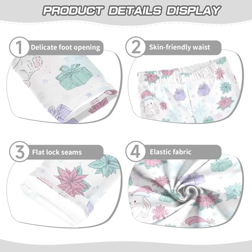 Girls' Athletic Leggings Ankle Length Yoga Dance Pants Kids Teen 4T Rabbit3