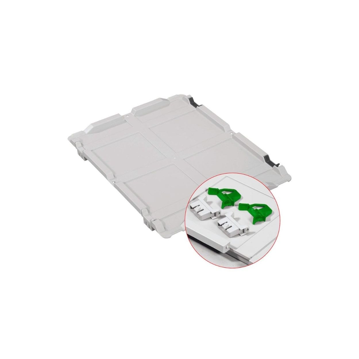 PROREGAL SuperSparSet 5x Eurobox NextGen Economy mit Scharnierdeckel & grünen Verschlüssen | Griffe geschlossen | HxBxT 22x30x40cm | 20 Liter | Eurobehälter Transportbox Transportbehälter