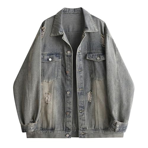 Chaqueta de mezclilla para hombre DGHM-JLMY azul talle M miniatura 6