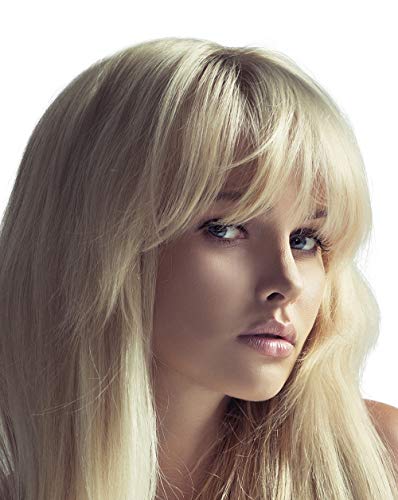 Clip in bangs hair extension mini wig: Premium Brazilian Human Hair Virgin Grade A Remy! (Warm blonde)