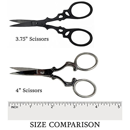 Badass Beard Care Beard & Mustache Stainless Steel Trimming Scissors For Men - Extremely Sharp And Durable (Black) #TOP1