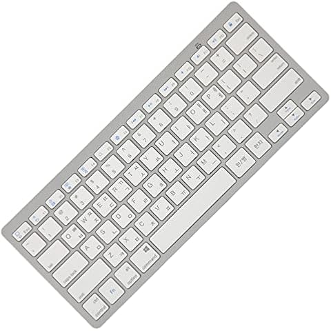 Yunseity Portable Wireless Bluetooth Keyboard, QWERTY Layout Compact Korean Keyboard, Multi Device Keyboard for iPad, Mac, Android, Windows, Tablet, Laptop Cover