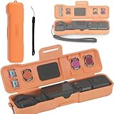 Honlyn Protective Case for DJI Osmo Pocket 3, Portable Storage Box Cover with SD Cards/CPL/ND Filters Storage Slots for DJI Pocket 3 (Orange)