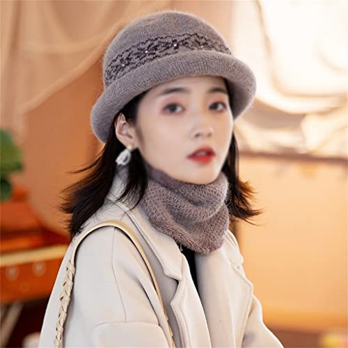 LIUZH Otoño e invierno lana de punto sombrero cabeza grande babero babero babero de dos piezas invierno babero (Color : 3-Pack, Size : Regolabile)