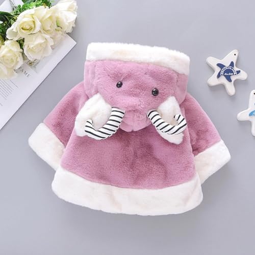 Girl Cute Ear Fleece Shawl Coats Sher𝐩a Comfortable Shaggy Winter Jackets Baby Fuzzy Warm Trendy Button Outwears2