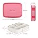 DaCool Lunch Box for Kids Bento Box BPA-Free Toddler School Lunch Container with Spoon Compartments Leak Proof Durable, Meal Fruit Snack Packing for Picnic Outdoors, Microwave Safe - Pink