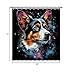 Ganshan Bi Lovely Cardigan Welsh Corgi Dog Shower Curtain Colorful Painting Dog Puppy Pet Animal Print Bath Curtains for Bathroom Home Decoration with 12 Hooks 66x72 Inch Black Style 3