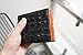 Double Side Mens Alligator Leather Skin Crocodile Bifold Handmade Wallet (Black-Orange Horn)
