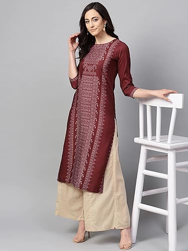 Image of Vaamsi Polyester Women's Regular Kurta