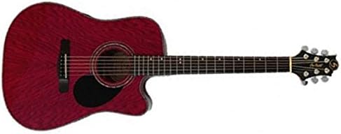 Samick Greg Bennett Design D4CE Acoustic Guitar, Transparent Red