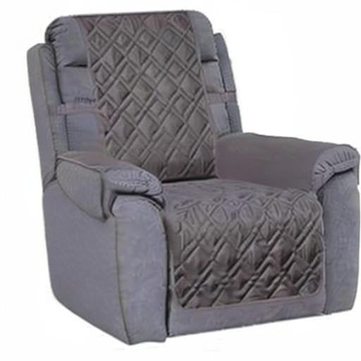 Image of Ameritex Waterproof Nonslip Recliner Cover Stay in Place, Dog Chair Cover Furniture Protector, Ideal Recliner Slipcovers for Pets and Kids (Dark Grey, 30'')