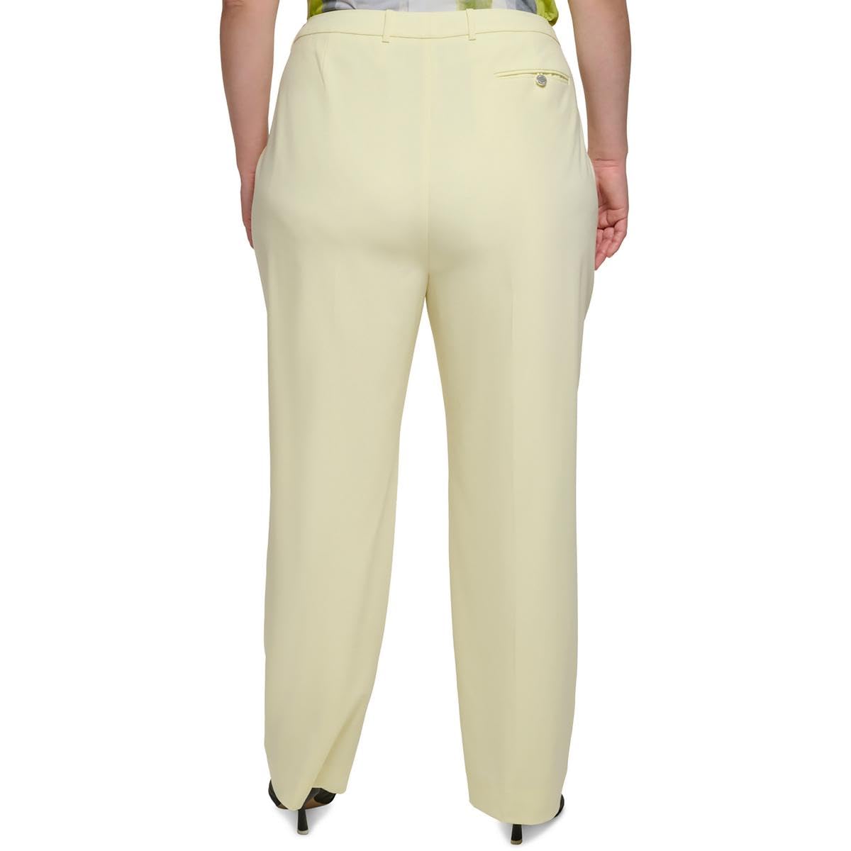 Calvin Klein Pantalones de Vestir Modernos de Pierna Recta para Mujer