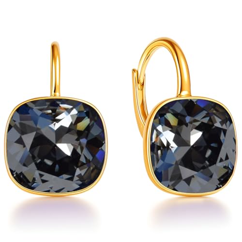 Boucles d'oreilles carrées argent et or pour femme bijoux élégants à porter au quotidien