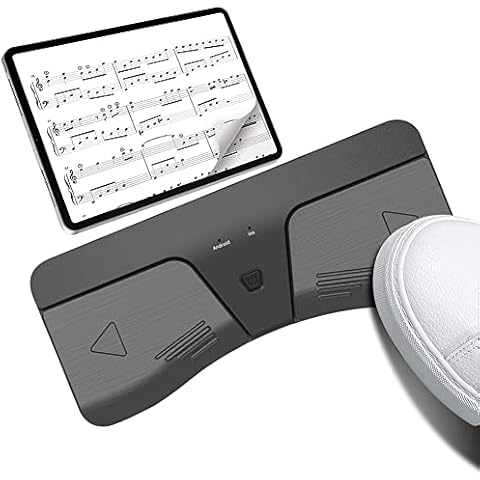 Djioyer Bluetooth Page Turner Pedal, Guitar Page Turner,Smart Wireless Bluetooth Page Turner Sheet Music Reading Controller, Universal for Multiple Instruments Cover