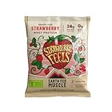 Earth Fed Muscle Strawberry Feels Irish Grass Fed Whey Protein Isolate - NSF-Certified. No Artificial Ingredients, Soy Free, Gluten Free, Non-GMO and Hormone Free (1 Serving, Strawberry)