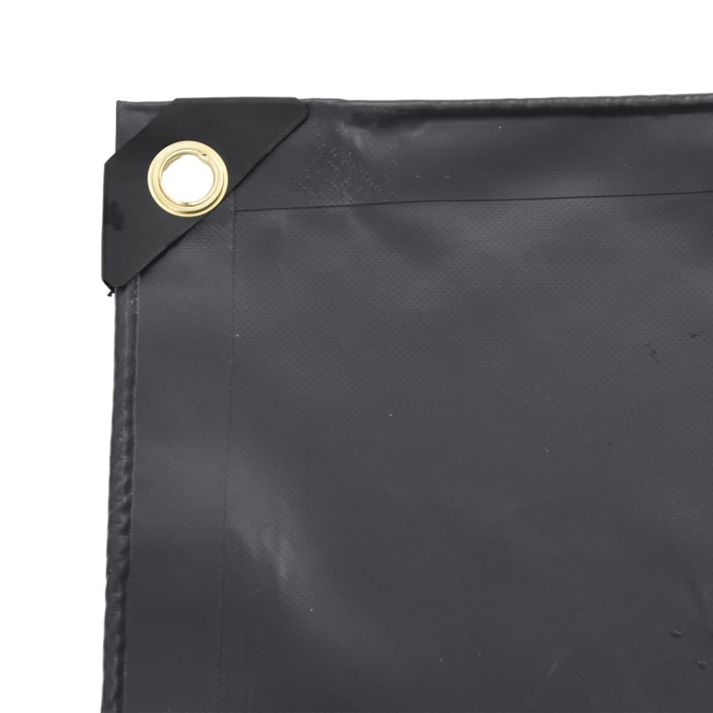 Telone di copertura, antracite, con rivestimento in PVC, 3 x 4 m, 650 g/m², resistente alle intemperie, impermeabile, resistente ai raggi UV, resistente alla muffa, con occhielli, per