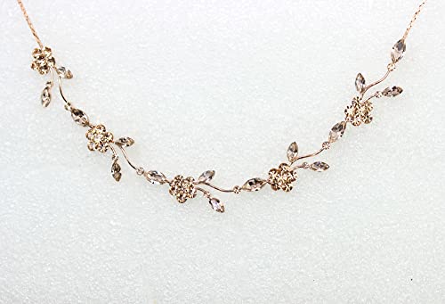 Image of Faship Gorgeous Rhinestone Crystal Floral Necklace Earrings Set