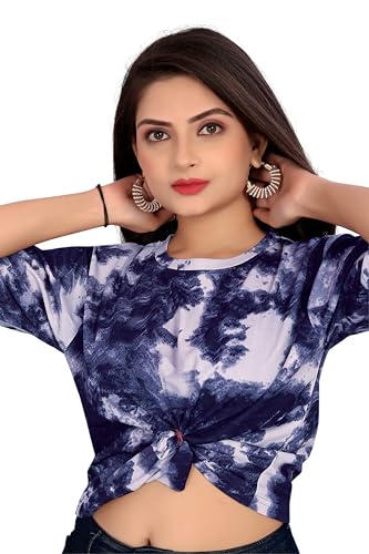 Image of Regolith Designer Sarees Women's Spandex Solid Half Sleeve Regular Fit T-Shirt