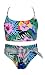 SHEKINI Costume da bagno da bambina, due pezzi, gilet con triangolo, costume da bagno per bambini dai 6 ai 14 anni, Nero E, 10 anni