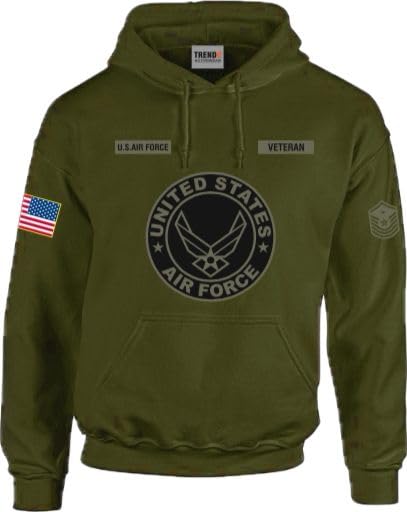 U.S. Air Force Hooded Sweatshirt in Army Green