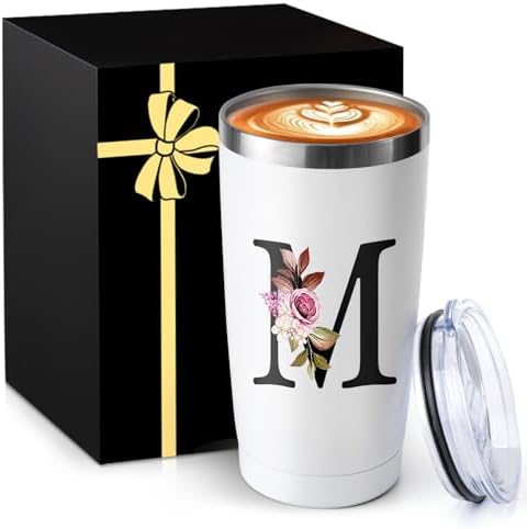 20 Oz Insulated Coffee Cup with Lid Car Tumbler Travel Mug Women ...