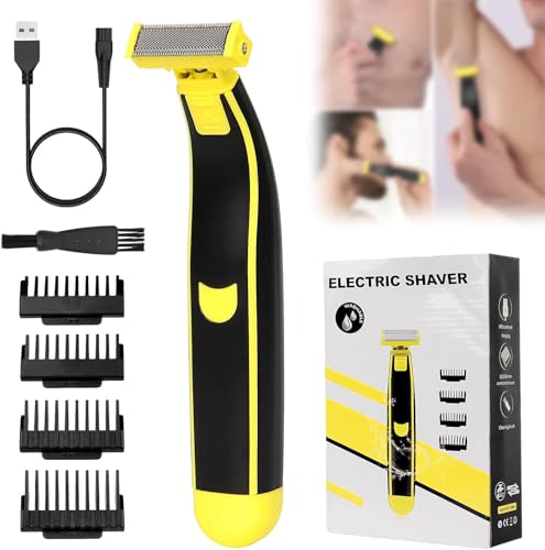 Full Body Washed Wet and Dry Shaver for Men, Electric Shavers for Men, Dry Wet Waterproof Electric Razor, Body Groomer Shaver for Family Friends Gifts