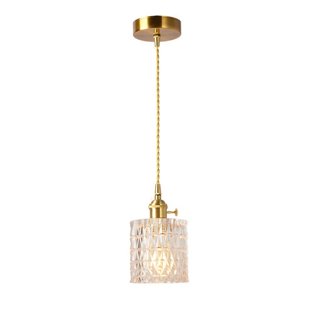 Lámpara colgante de latón vintage industrial E27 iluminación suspensión techo cobre interior