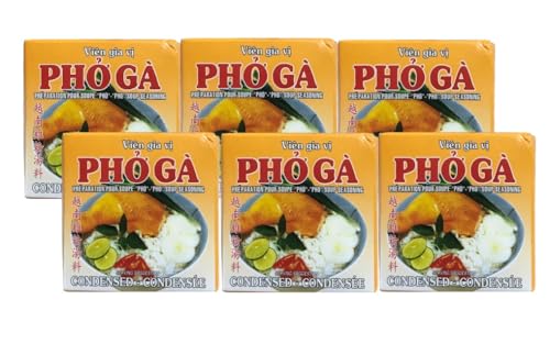 Bao Long Vietnamese Chicken Pho Soup Seasoning, Condensed Broth Mix 75g (Pack of 6)