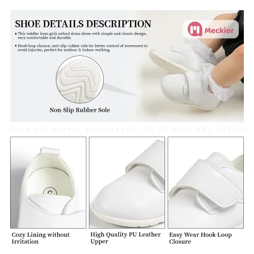 image for Meckior Infant Baby Boys Girls Classic PU Leather Wedding Loafers Brog