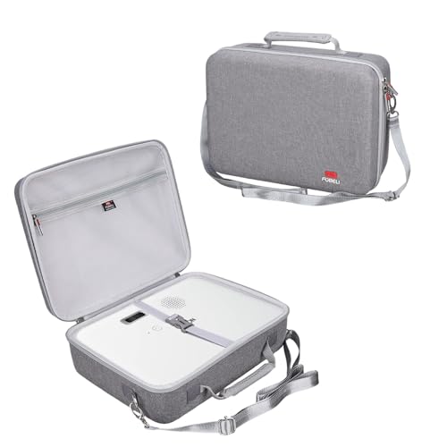 Image of FBLFOBELI Hard Carrying Projector Case Compatible with Epson EpiqVision Flex CO-W01 Portable Projector, Fits Most Major Mini Projectors, 12.8x9.6x4.7 Inches, Case Only