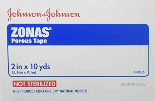 Johnson & Johnson Consumer Products-5106 2 Inch x 10 Yard Rolls Zonas Porous Cloth First Aid Tape (6 Per Box)
