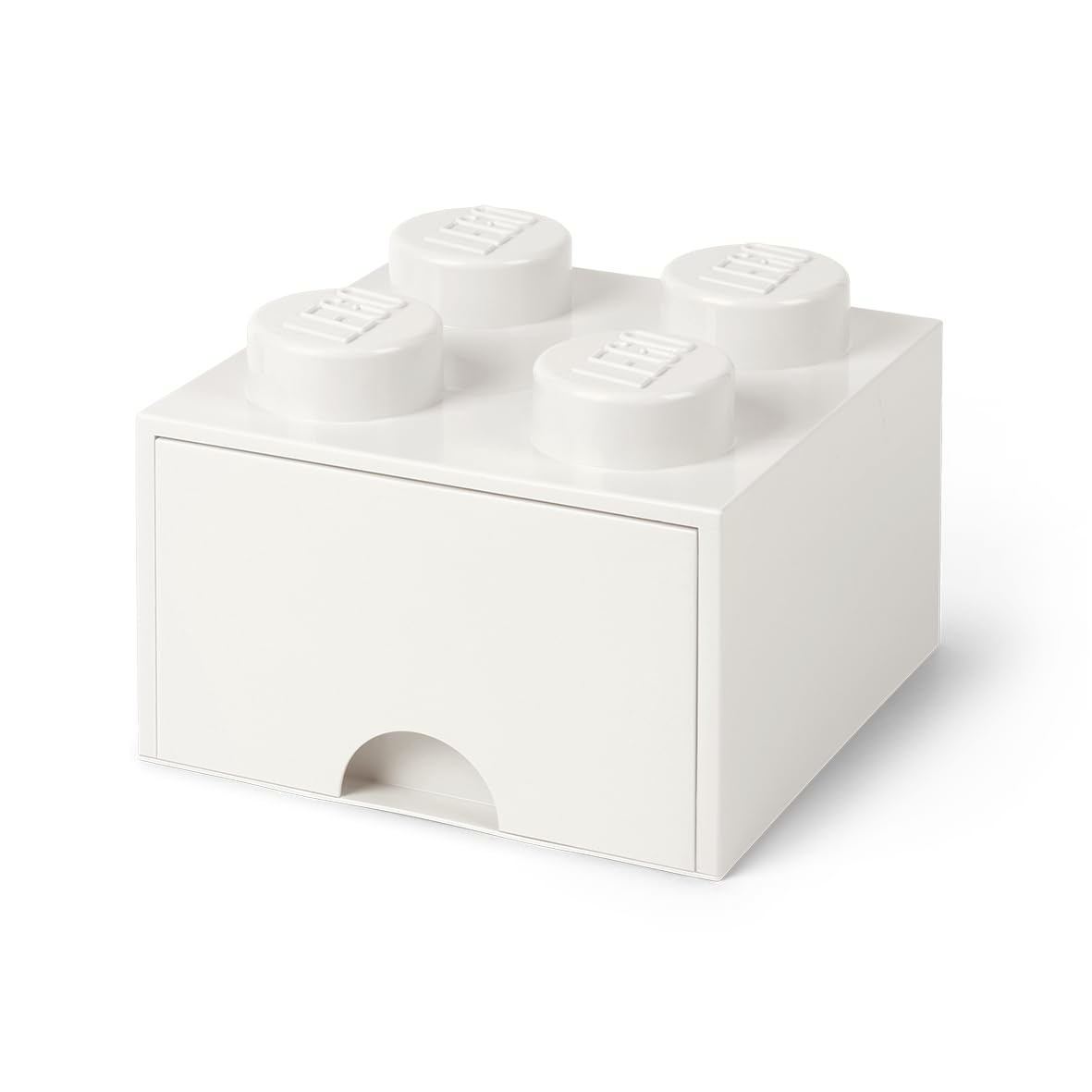 Room Copenhagen White Lego Brick With Knobs And 1 Drawer - Storage Box For Lego Toys Desk Drawers And Office Supplies Stackable Storage Box Home Decoration Toy Box Size 4