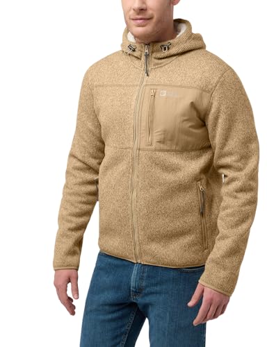 Jack Wolfskin Kaminfeuer Hooded Jkt M veste homme avec isolation thermique active et anti-vent