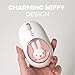 MIPOW x Miffy Bluetooth Wireless Mouse, Small Portable Mouse, Suitable for Notebook Computers, Tablets and so on. Seamless Tracking, Compatible with PC and Mac,Windows and macOS.